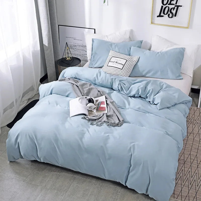 Nordic solid color sanding duvet cover from 𝕄𝕔 𝕋𝕙𝕖 𝔹𝕝𝕒𝕔𝕜 𝔻𝕚𝕒𝕞𝕠𝕟