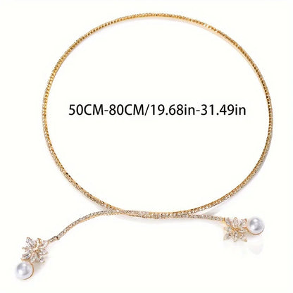 Elegant vintage-inspired pearl and zirconia flower pendant necklace by 𝕄𝕔 𝕋𝕙𝕖 𝔹𝕝𝕒𝕔𝕜 𝔻𝕚𝕒𝕞𝕠