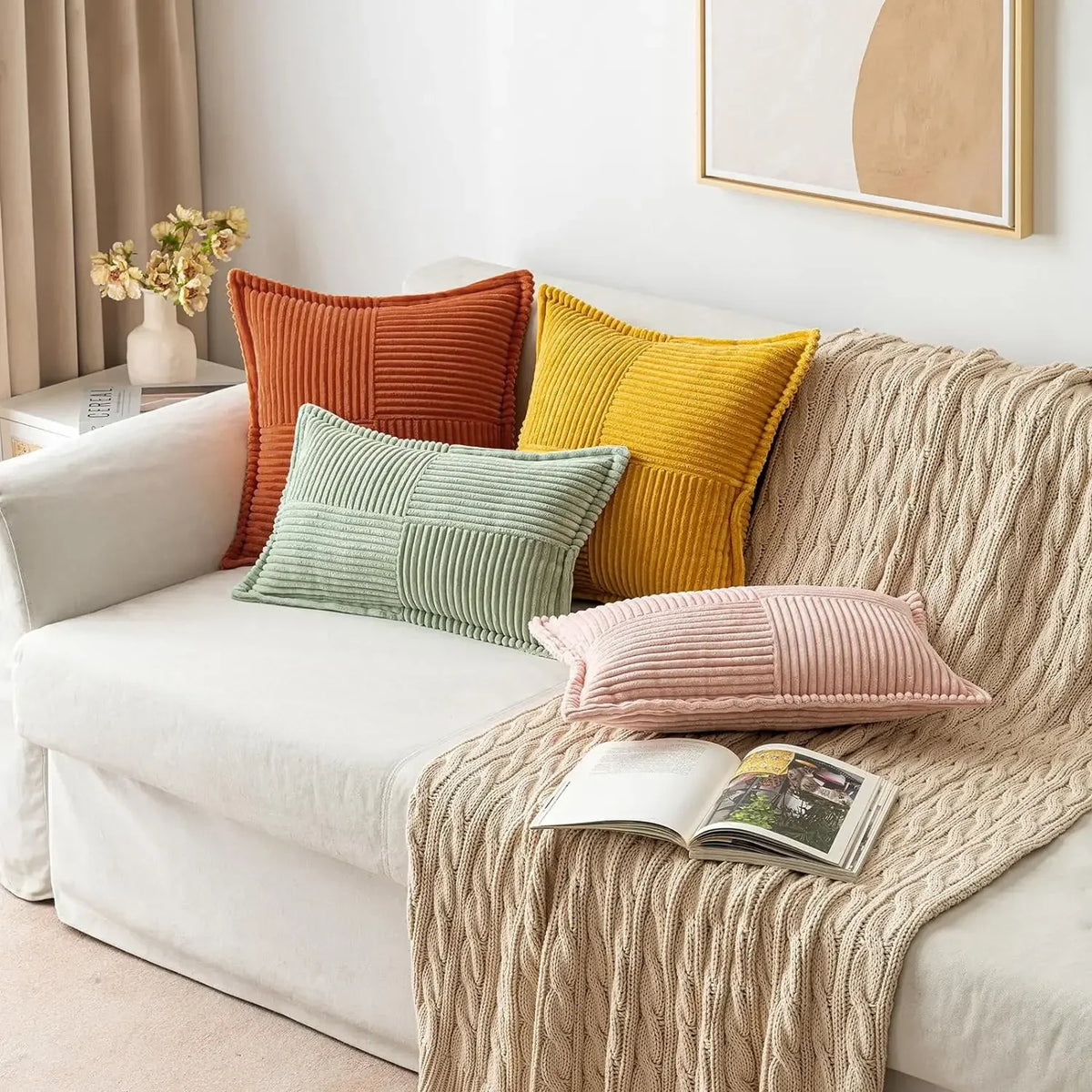 Boho striped pillow cover by 𝕄𝕔 𝕋𝕙𝕖 𝔹𝕝𝕒𝕔𝕜 𝔻𝕚𝕒𝕞𝕠𝕟�