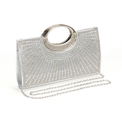 Elegant rhinestone sequin women&