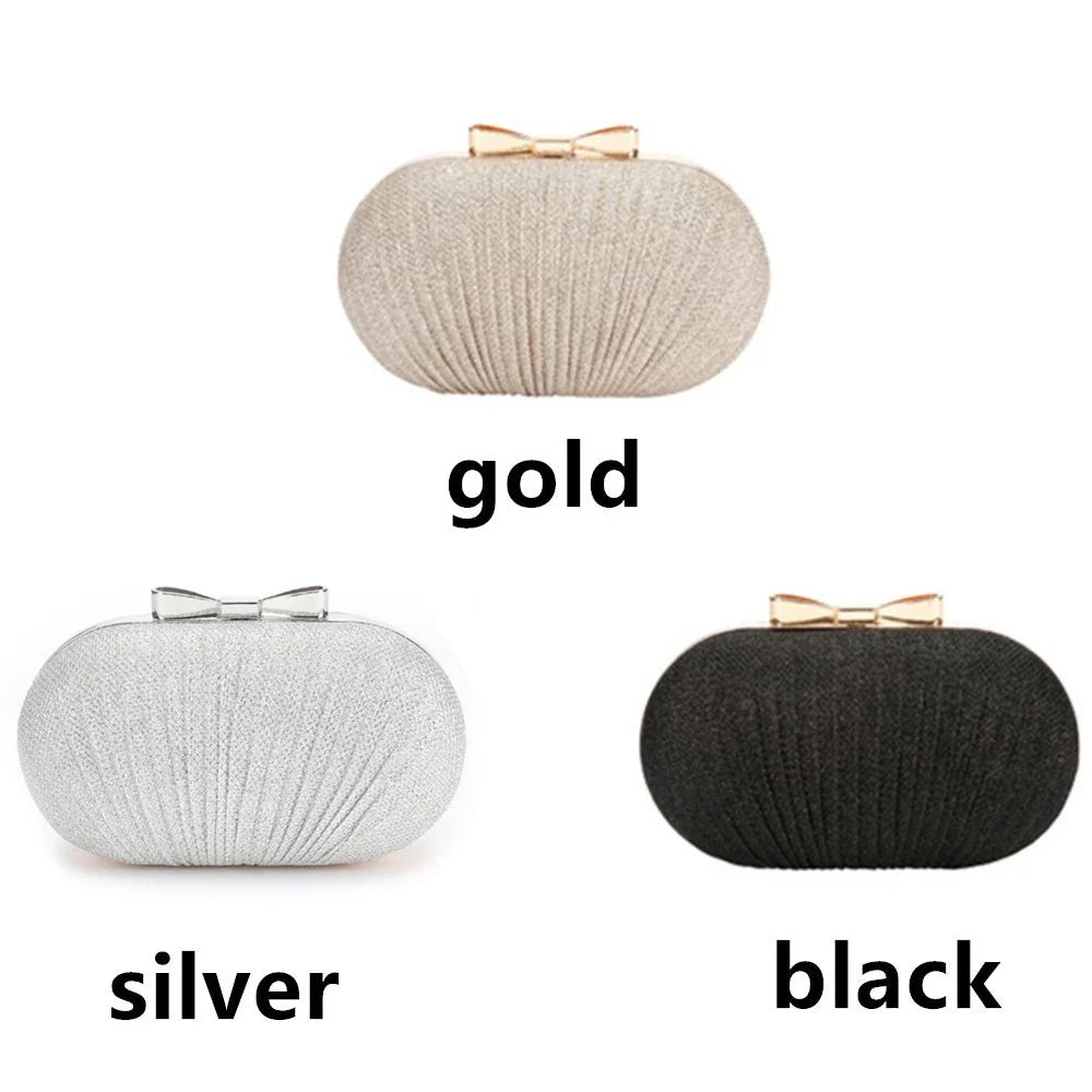 MC THE BLACK DIAMOND wedding bridal clutch handbag with chain, elegant women’s evening party bag with sleek design and polished finish.