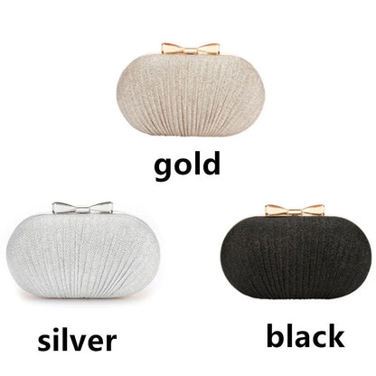 MC THE BLACK DIAMOND wedding bridal clutch handbag with chain, elegant women’s evening party bag with sleek design and polished finish.