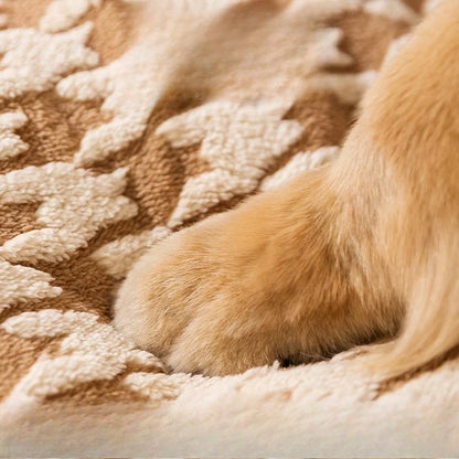 MC THE BLACK DIAMOND winter dog kennel nest with washable, deep-sleep pet bed mat for medium to large dogs.