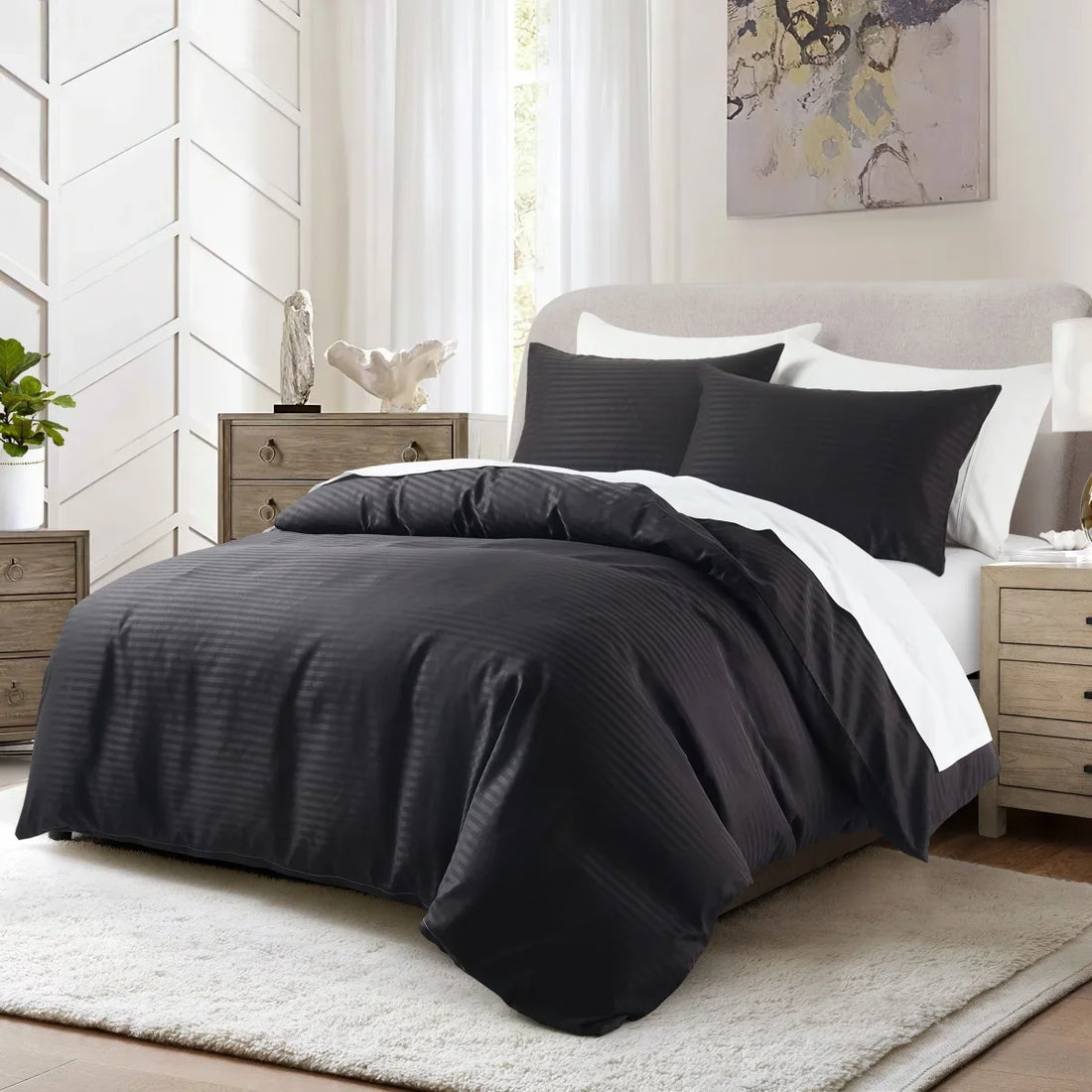 Black satin duvet cover by 𝕄𝕔 𝕋𝕙𝕖 𝔹𝕝𝕒𝕔𝕜 𝔻𝕚𝕒𝕞𝕠𝕟𝕕