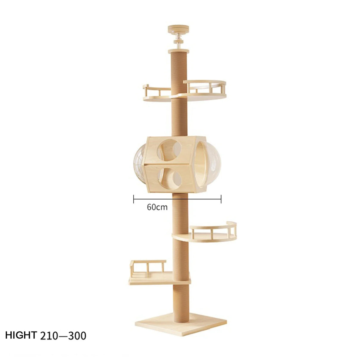 MC THE BLACK DIAMOND YXT cat tree with cat nest and perch, multi-level floor-to-ceiling tower for cats to scratch, climb, and relax.