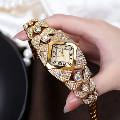 Women’s luxury brand watch with diamond-inlaid bracelet by 𝕄𝕔 𝕋𝕙𝕖 𝔹𝕝𝕒𝕔𝕜 𝔻𝕚𝕒𝕞𝕠