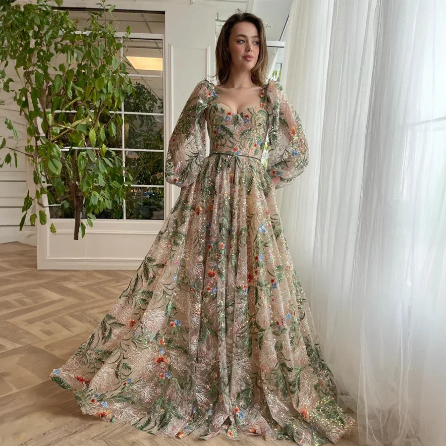 Customized long sleeve floral embroidery lace dress by 𝕄𝕔 𝕋𝕙𝕖 𝔹𝕝𝕒𝕔𝕜 𝔻𝕚𝕒𝕞𝕠𝕟