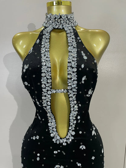 MC Sparkly Velvet Dress by MC THE BLACK DIAMOND featuring a shimmering velvet fabric and stylish design.