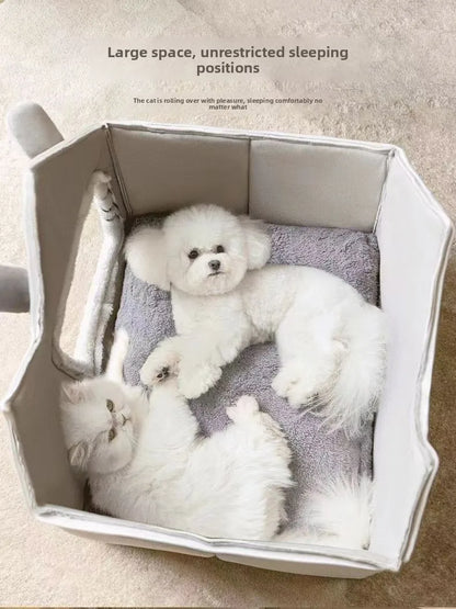 Foldable 3kg puppy house and small dog kennel bed by MC THE BLACK DIAMOND, with a cozy cat condo house design.