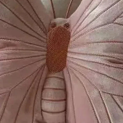 Pink butterfly-shaped decorative cushion throw pillow from MC THE BLACK DIAMOND, perfect for home decor accents.