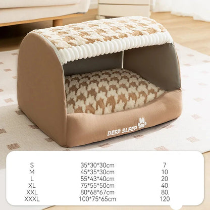 MC THE BLACK DIAMOND large dog kennel nest with washable, warm winter dog bed mat for medium and large dogs.