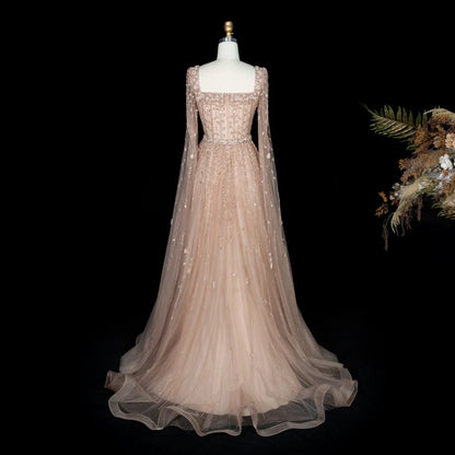 MC THE BLACK DIAMOND luxury pink Dubai evening dress featuring elegant design and intricate details for formal occasions.