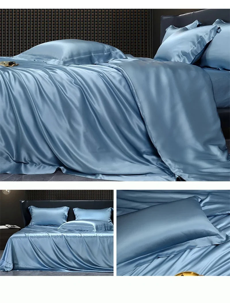 Solid silk bedding set from 𝕄𝕔 𝕋𝕙𝕖 𝔹𝕝𝕒𝕔𝕜 𝔻𝕚𝕒𝕞𝕠𝕟𝕕