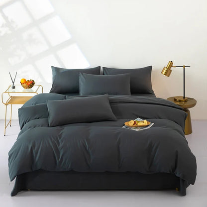Black solid color bedsheet set from 𝕄𝕔 𝕋𝕙𝕖 𝔹𝕝𝕒𝕔𝕜 𝔻𝕚𝕒𝕞𝕠𝕟�