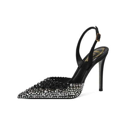Luxury Rhinestones gradient slingback heels by 𝕄𝕔 𝕋𝕙𝕖 𝔹𝕝𝕒𝕔𝕜 𝔻𝕚𝕒𝕞𝕠𝕟