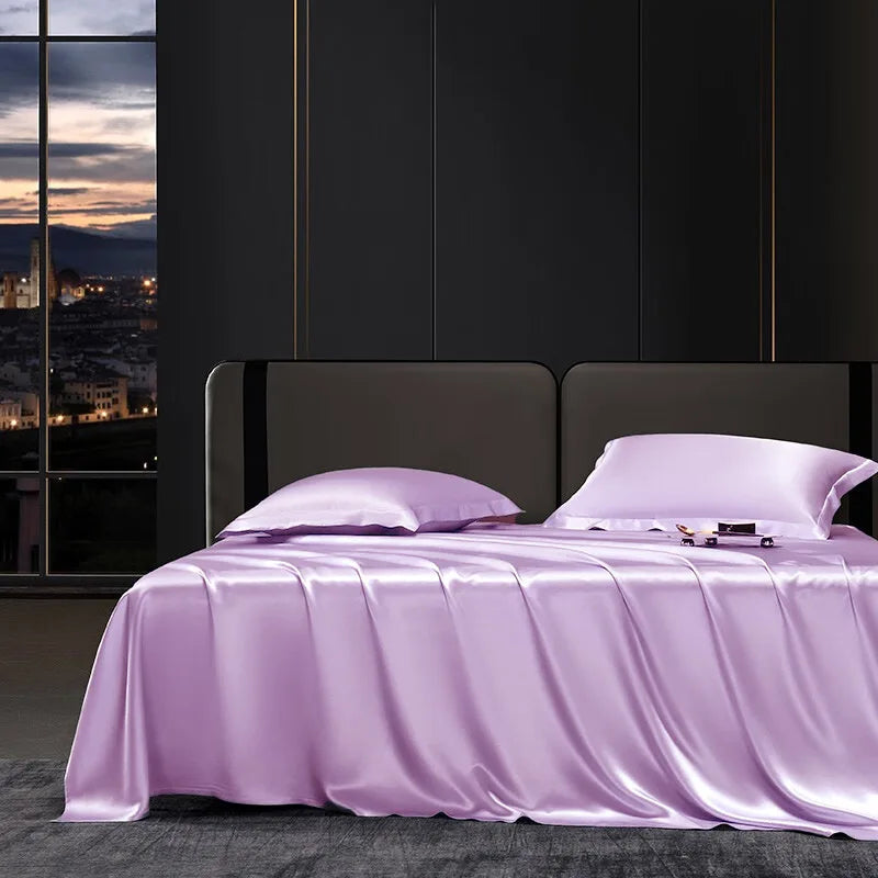 Solid black silk bedding set with duvet cover, fitted and flat sheets, pillowcases, and bedspreads from 𝕄𝕔 𝕋𝕙𝕖 𝔹𝕝𝕒𝕔𝕜 𝔻�
