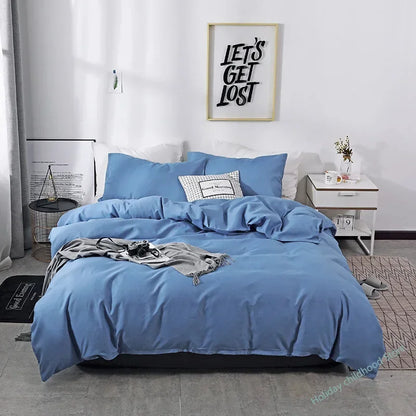 Nordic solid color sanding duvet cover from 𝕄𝕔 𝕋𝕙𝕖 𝔹𝕝𝕒𝕔𝕜 𝔻𝕚𝕒𝕞𝕠𝕟
