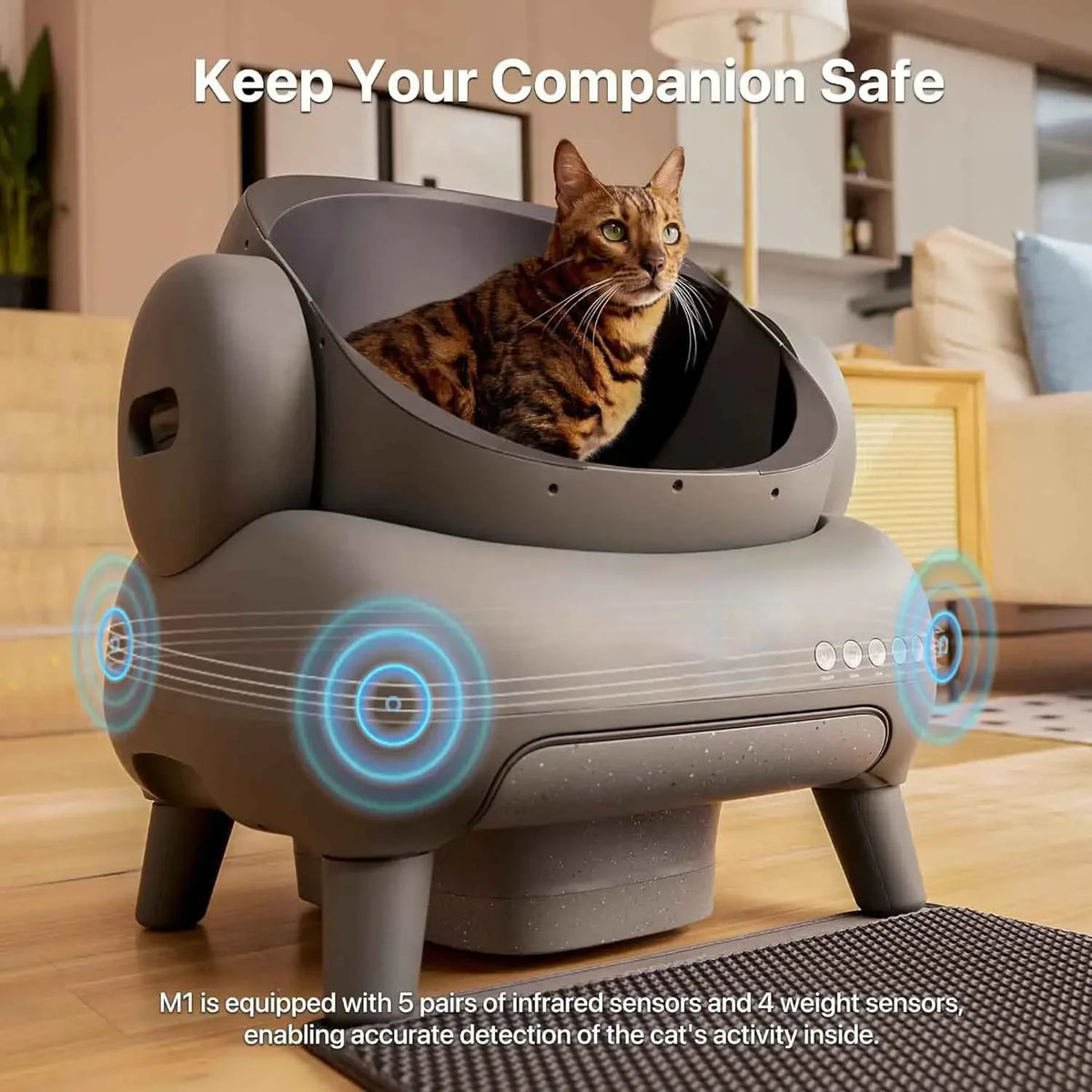 MC THE BLACK DIAMOND Pet Box automatic self-cleaning cat litter box with large, intelligent design for easy maintenance.