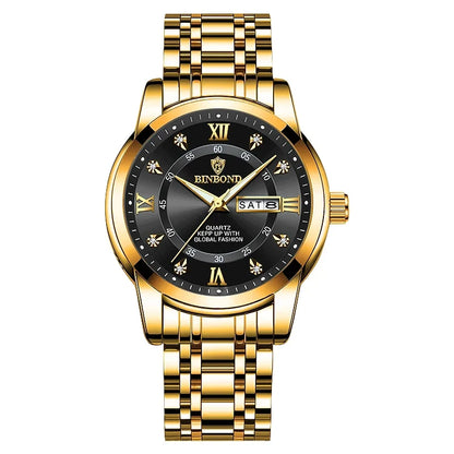 Luxury MC The Black Diamond diver watch for men, 30ATM waterproof sports watch with date display and sleek black design.