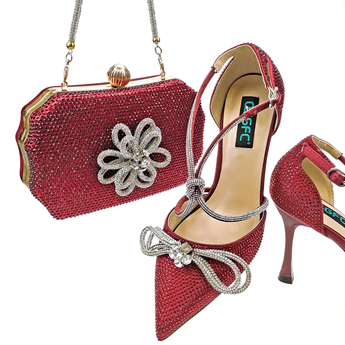 MC THE BLACK DIAMOND purple rhinestone women&