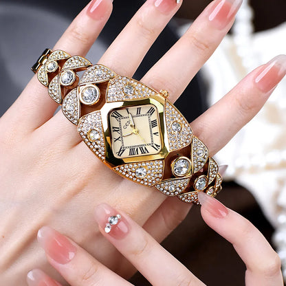 Women’s luxury brand watch with diamond-inlaid bracelet, featuring elegant design and a sleek, modern look from 𝕄𝕔 𝕋𝕙𝕖 𝔹𝕝𝕒𝕔𝕜 𝔻�