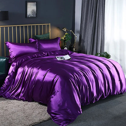 Soft silky textured comforter cover from Mc The Black Diamonds, part of a bedsheets cover set, featuring a smooth, luxurious fabric.