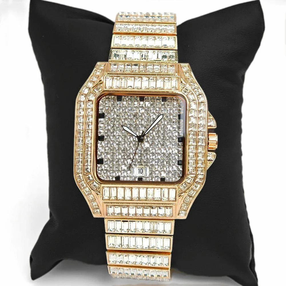Luxury MC THE BLACK DIAMOND rose gold stainless steel men&