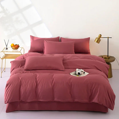 Black solid color bedsheet set from Mc The Black Diamonds bedding collection, featuring smooth, comfortable fabric and a sleek look.