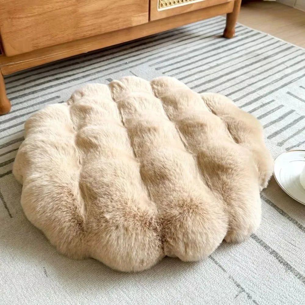 Round washable cat mat with non-slip bottom, pet cushion pad, ideal for dogs and cats, by MC THE BLACK DIAMOND.