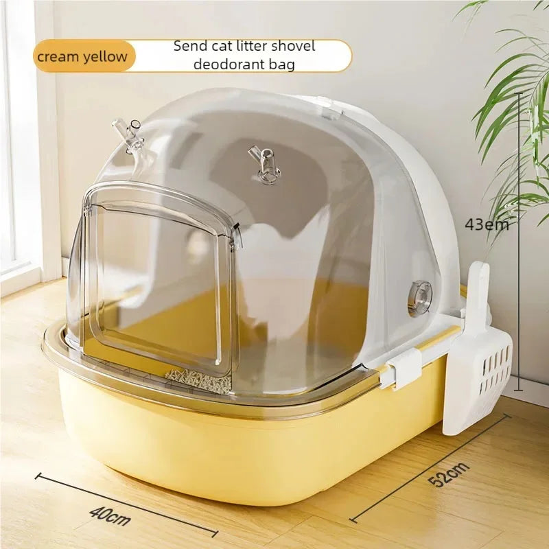 Extra-large MC THE BLACK DIAMOND cat litter box with high sides and a spacious interior for easy cleaning and odor control.