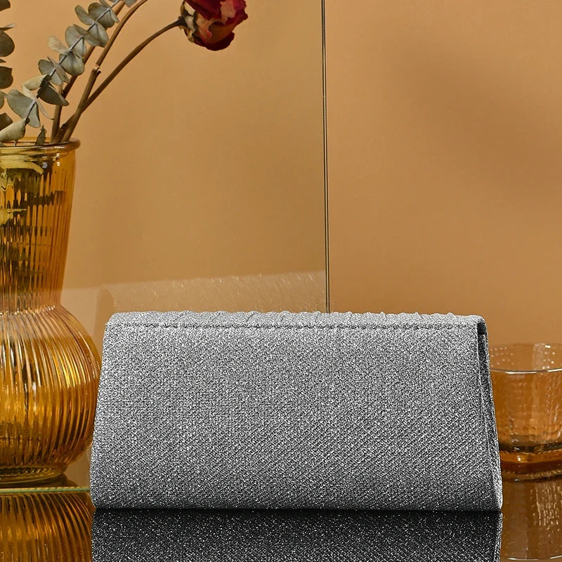 Silver rhinestone evening clutch bag for women, elegant wedding bride dinner purse, by 𝕄𝕔 𝕋𝕙𝕖 𝔹𝕝𝕒𝕔𝕜 𝔻𝕚𝕒�