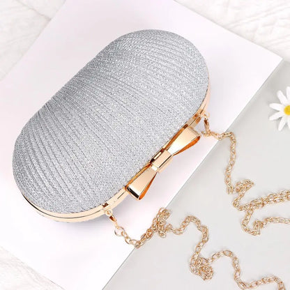 MC THE BLACK DIAMOND wedding bridal clutch handbag for women, evening party bag with chain, elegant hand bag for special occasions