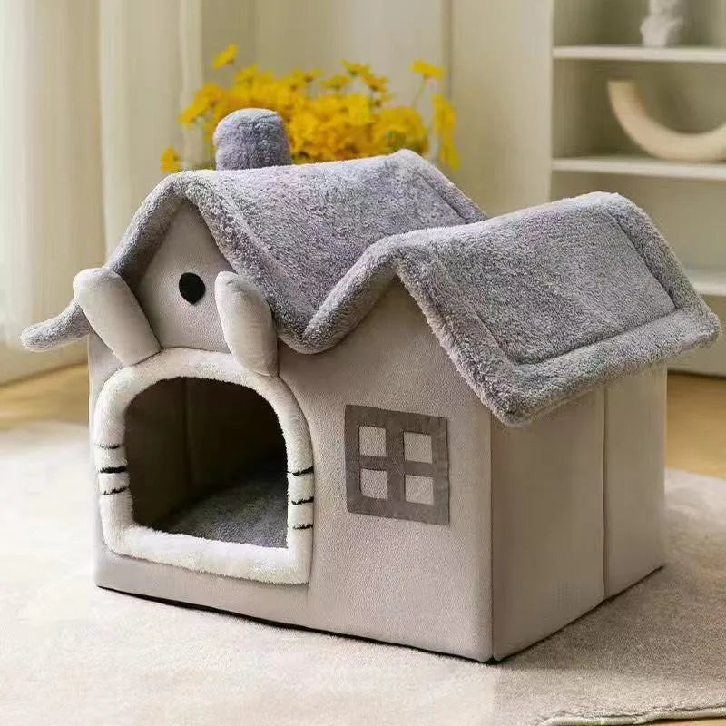 Foldable 3kg puppy house and small dog kennel bed by MC THE BLACK DIAMOND, featuring a cozy cat condo house design.