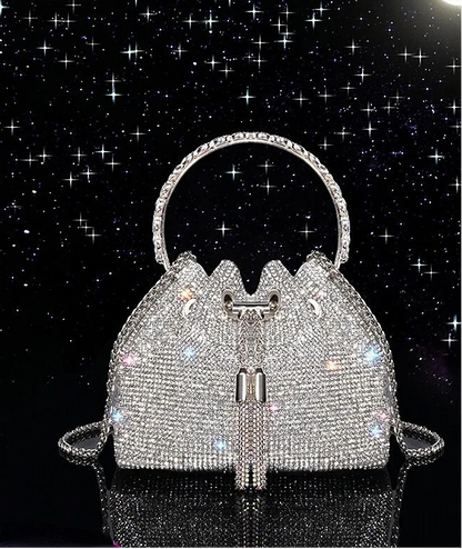 Silver luxury diamond evening hand bag by 𝕄𝕔 𝕋𝕙𝕖 𝔹𝕝𝕒𝕔𝕜 𝔻𝕚𝕒𝕞𝕠𝕟�